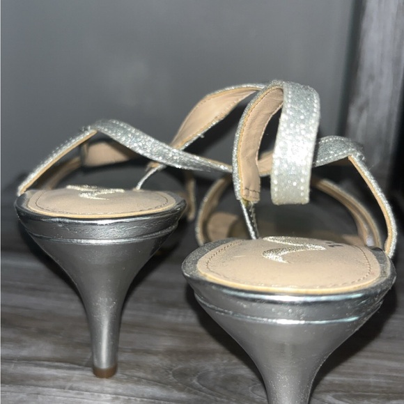 Nina Silver Heels with Straps - Picture 3 of 5